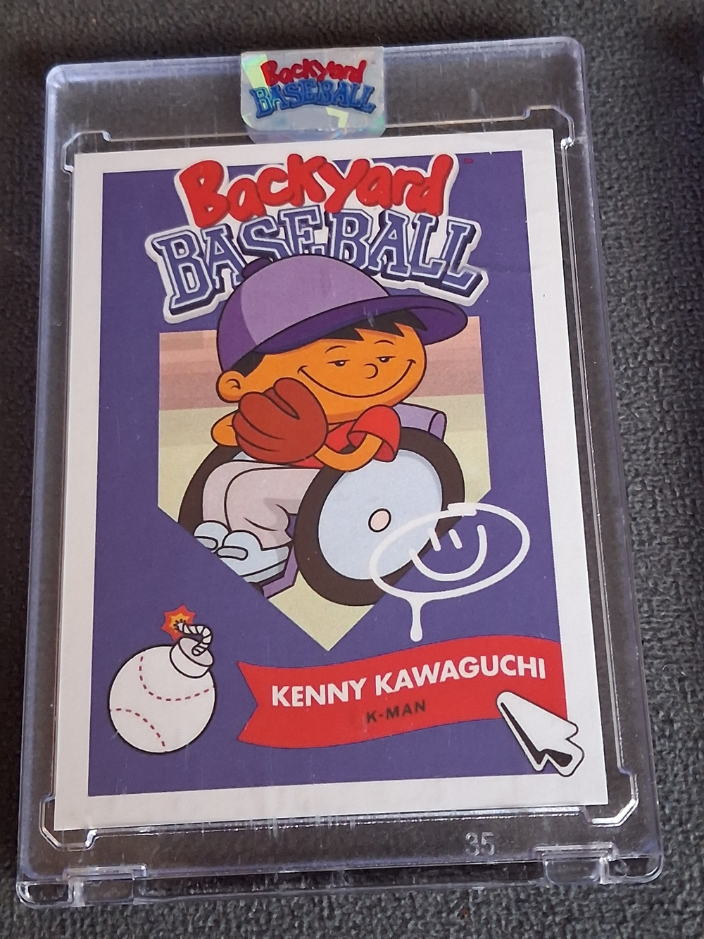 Backyard Baseball Kenny Kawaguchi Trading Card - Purple
